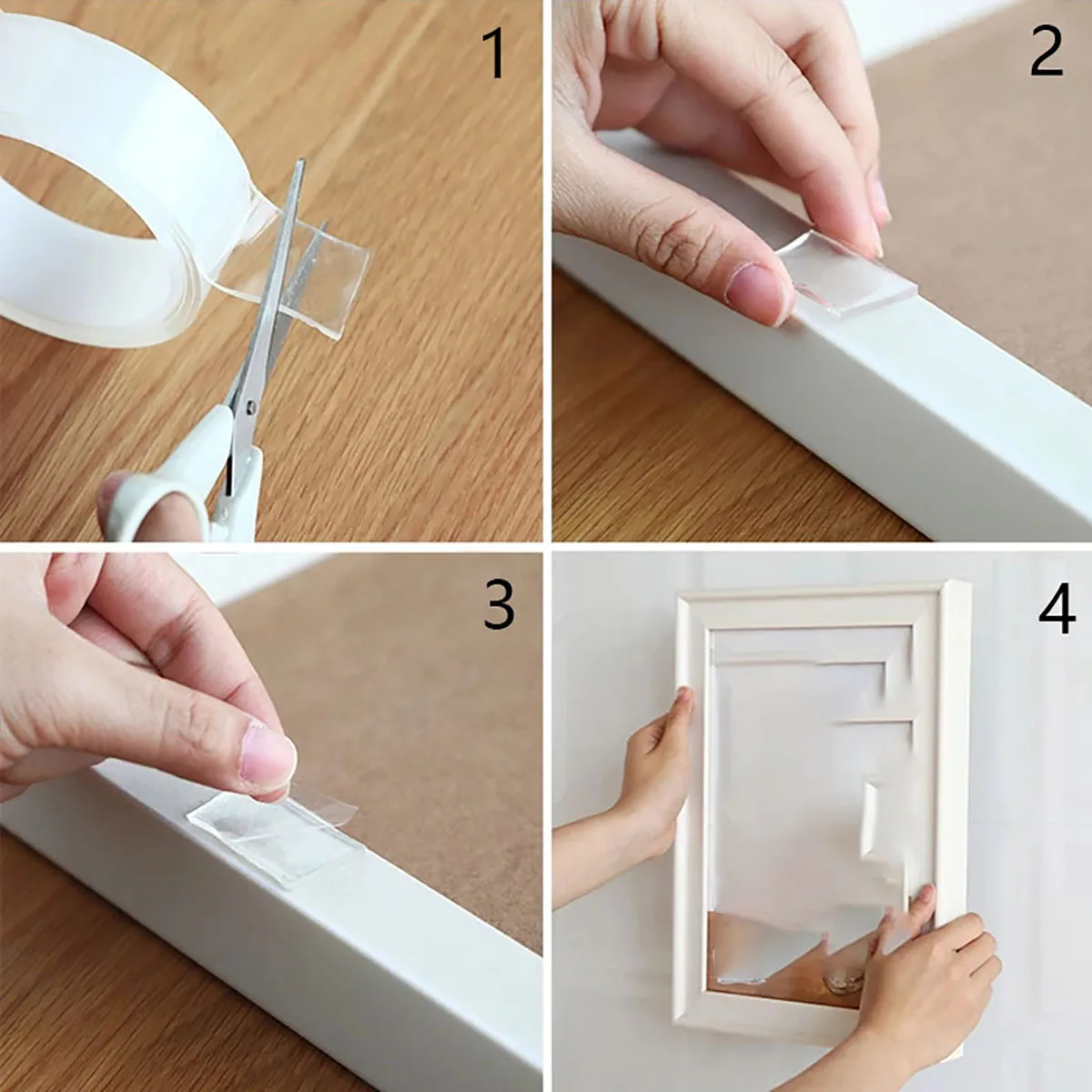 Home Improvement And Tools - นาโนเทป ดับเบิ้ล พาวเวอร์ฟูล โปร่งใส นำกลับมาใช้ใหม่ได้ กันน้ำ