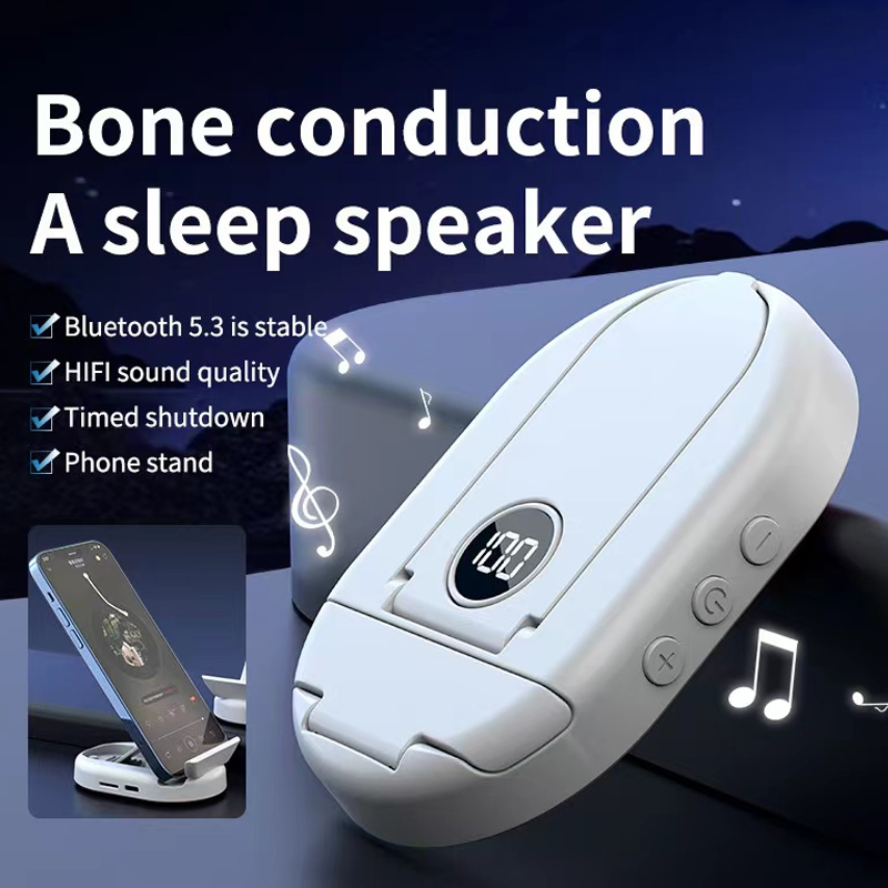 Home Improvement Music - ﻿ พ็อกเก็ตลําโพงบลูทูธภายใต้หมอนBone Conduction Sound Boxเครื่องเล่นเพลงไร้สายแบบชาร์จไฟได้ปรับปรุงSleep Timed