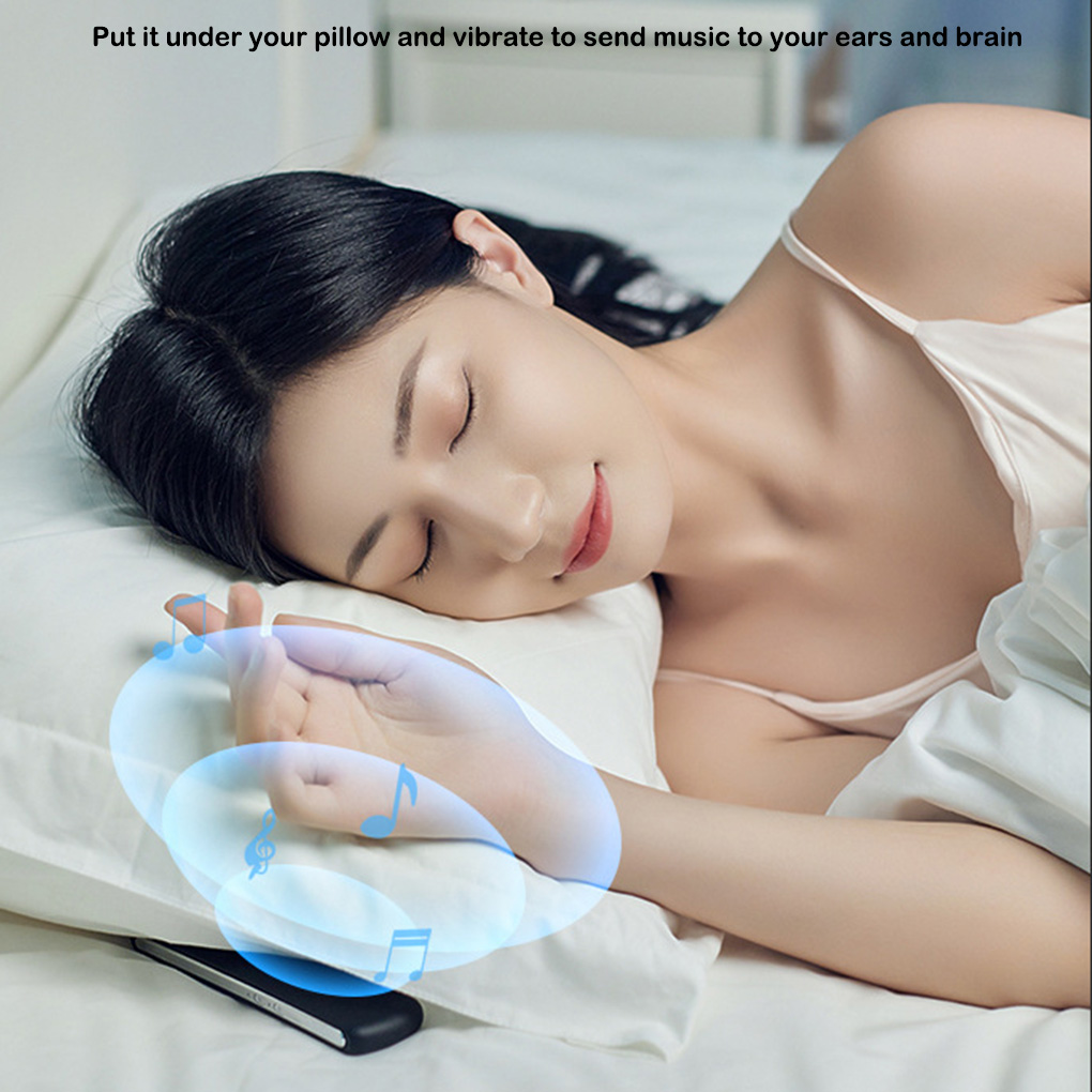 Home Improvement Music - ลําโพงบลูทูธแบบพกพา Bone Conduction แถบเสียงสเตอริโอไร้สายภายใต้หมอนเพลงกล่องเสียงสีขาวในตัวปรับปรุงการนอนหลับ