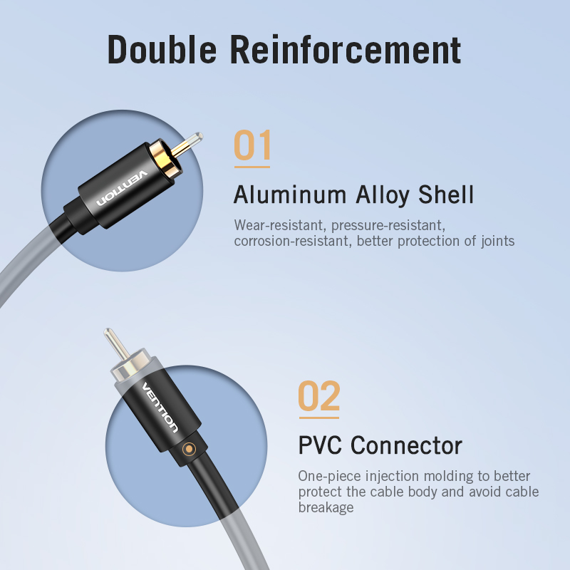 Vention RCA ชาย RCA ชายสายสเตอ - Home Improvement Videos บทวิจารณ์และราคา